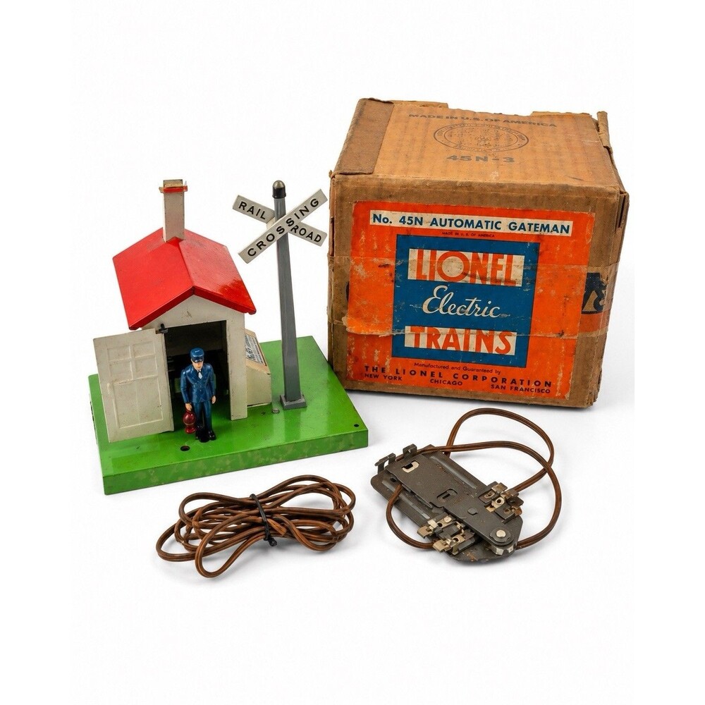 Vintage Lionel 45N Automatic Gateman Crossing Watchman w/ Original Box O Gauge